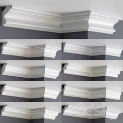 Decorative plaster - Collection of linear eaves 003 
