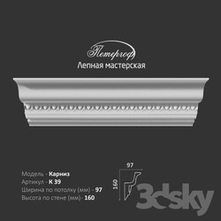 Decorative plaster - OM cornice K39 Peterhof - stucco workshop 