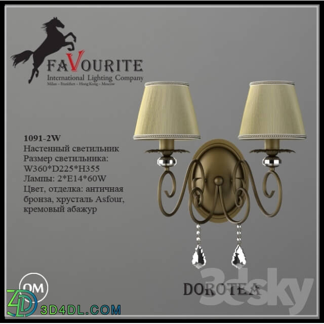 Wall light - Favourite 1092-1W Sconce