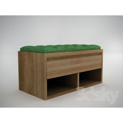 Other soft seating - Pouffe with shoe shelf 