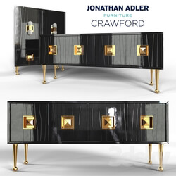 Sideboard _ Chest of drawer - Crawford console _ cabinet by Jonathan Adler 