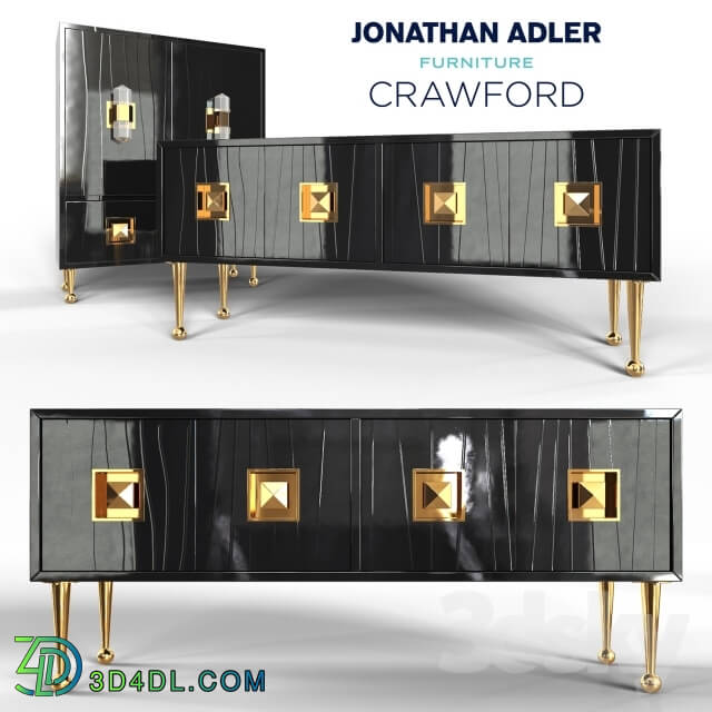 Sideboard _ Chest of drawer - Crawford console _ cabinet by Jonathan Adler
