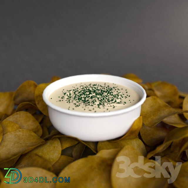 Food and drinks - Chips with mayonnaise