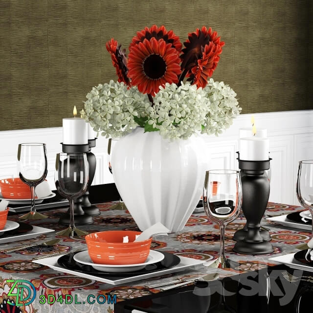 Tableware - Serving with sunflowers