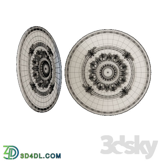 Decorative plaster - R Ceiling outlet