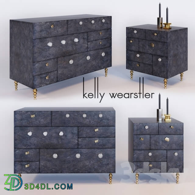 Sideboard _ Chest of drawer - Chest of drawers and nightstand Kelly Wearstler