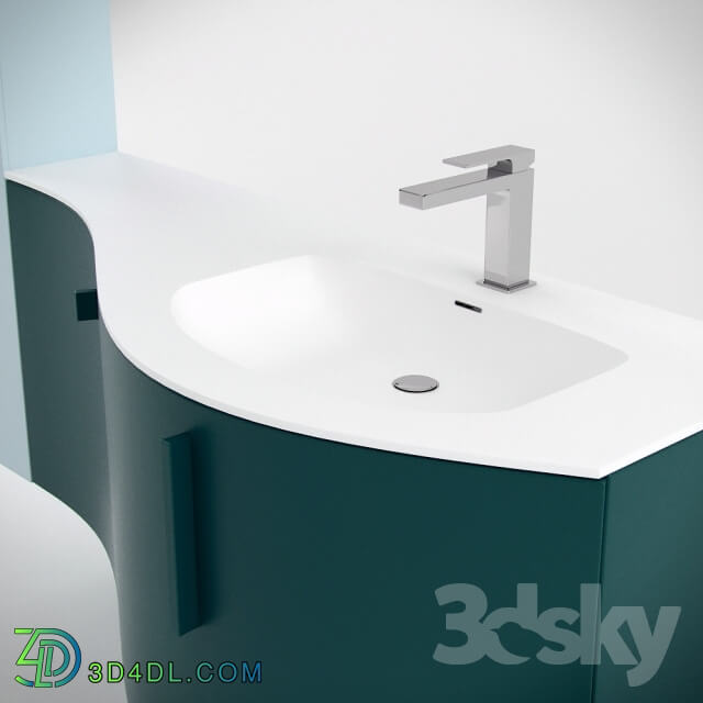 Bathroom furniture - Azzurra Bagno - Metropolis Sinuo