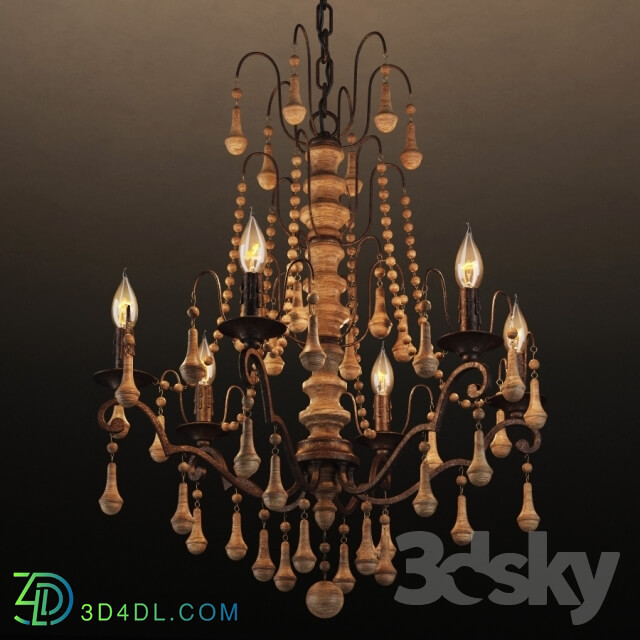 Ceiling light - GRAMERCY HOME - JOSEPHINE CHANDELIER CH006-6-AKD