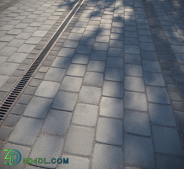 Other architectural elements - Paving slabs and storm grate