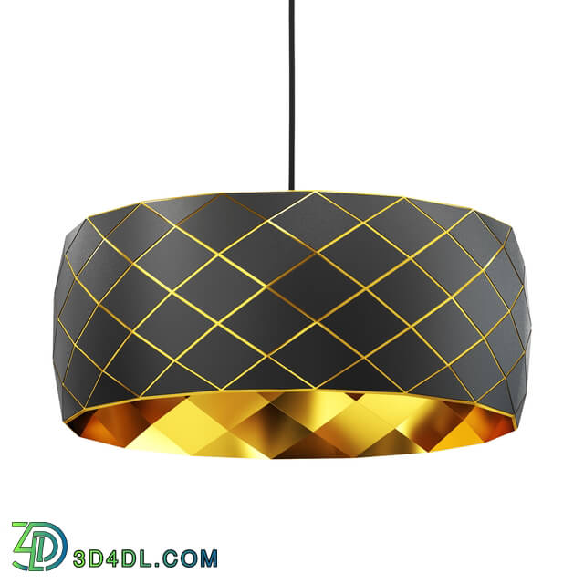CGaxis Vol114 (27) black and gold hanging lamp