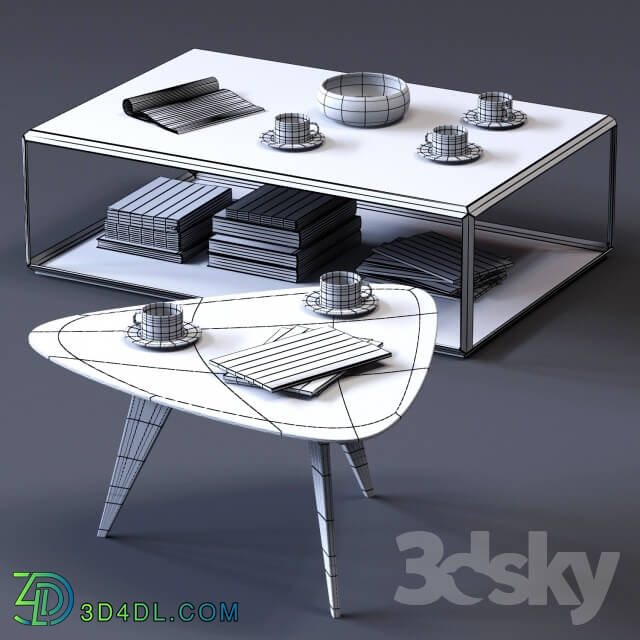 Table - Molteni_C Coffee Tables Set 01