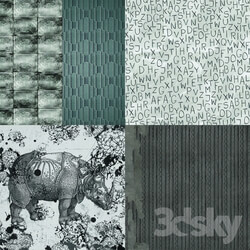 Wall covering - Wall _deco - Contemporary Wallpaper Pack 50 