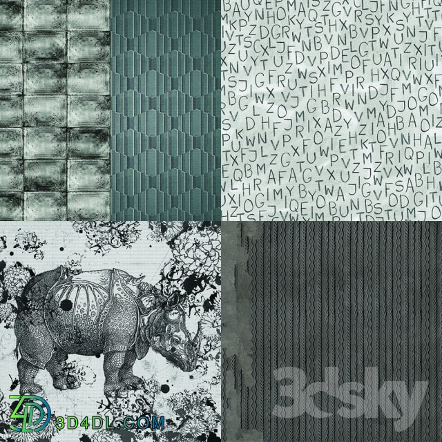 Wall covering - Wall _deco - Contemporary Wallpaper Pack 50