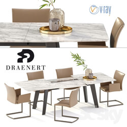 Table _ Chair - DRAENERT Nobile Swing chair _ Fontana table 