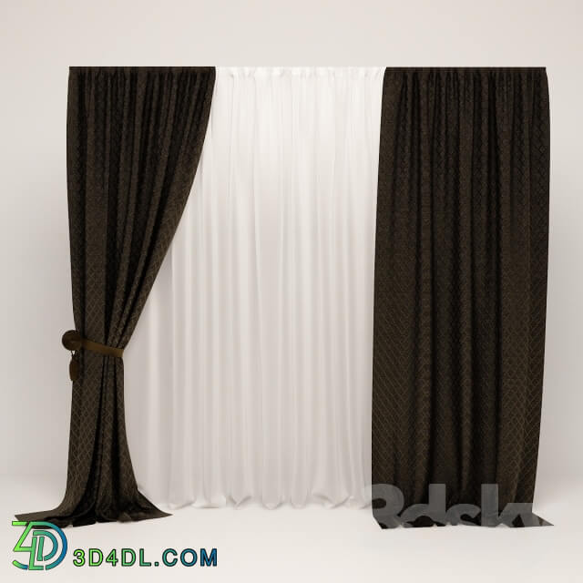 Curtain - Curtain with an allowance on the floor