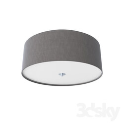 Ceiling light - 94922 Ceiling luminaire PASTERI_ 3х60W _E27__ Ø475_ H195_ matt nickel _ textile_ anthracite-measles 