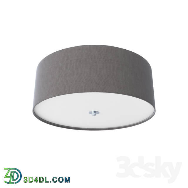 Ceiling light - 94922 Ceiling luminaire PASTERI_ 3х60W _E27__ Ø475_ H195_ matt nickel _ textile_ anthracite-measles