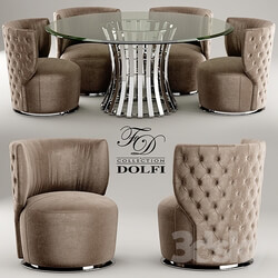 Table _ Chair - Table and chair sedia capitonne girevole dolfi 