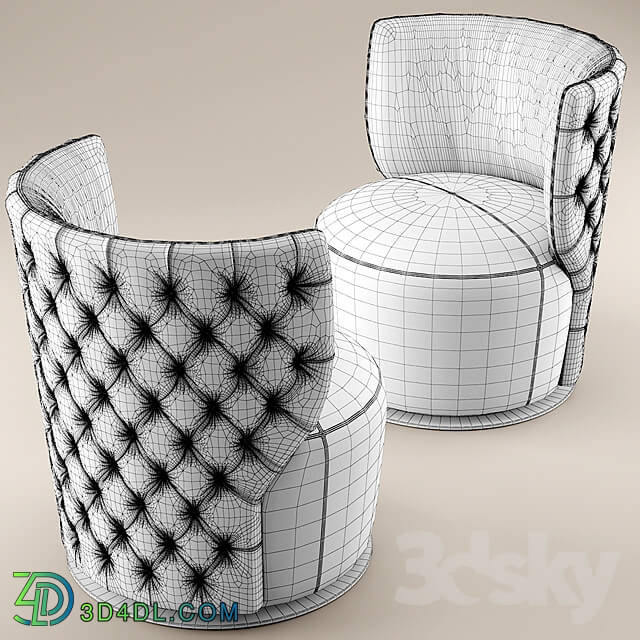 Table _ Chair - Table and chair sedia capitonne girevole dolfi