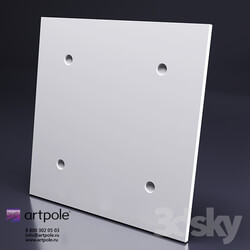 Decorative plaster - Plaster 3d panel Loft Original _Hidden - Fixings Hidden Type_ From Artpole 