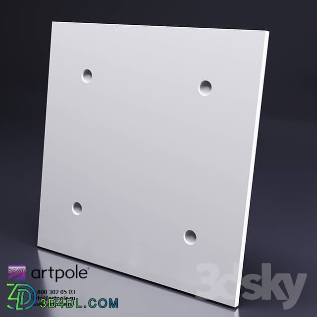 Decorative plaster - Plaster 3d panel Loft Original _Hidden - Fixings Hidden Type_ From Artpole