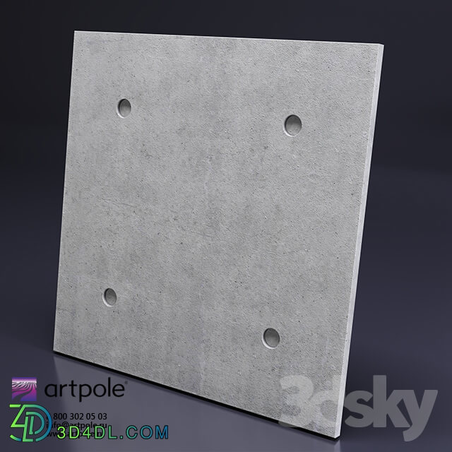 Decorative plaster - Plaster 3d panel Loft Original _Hidden - Fixings Hidden Type_ From Artpole