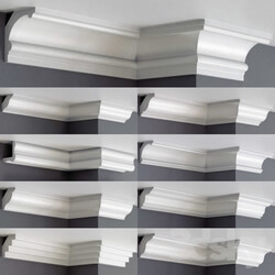 Decorative plaster - Collection of linear eaves 004 