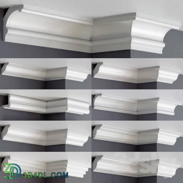 Decorative plaster - Collection of linear eaves 004