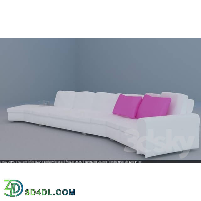 Sofa - Sofa with stand and pillows