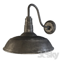 Wall light - Vintage Barn Sconce Weathered Zinc 