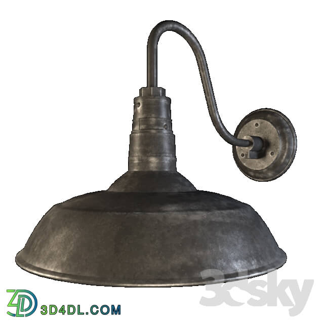 Wall light - Vintage Barn Sconce Weathered Zinc