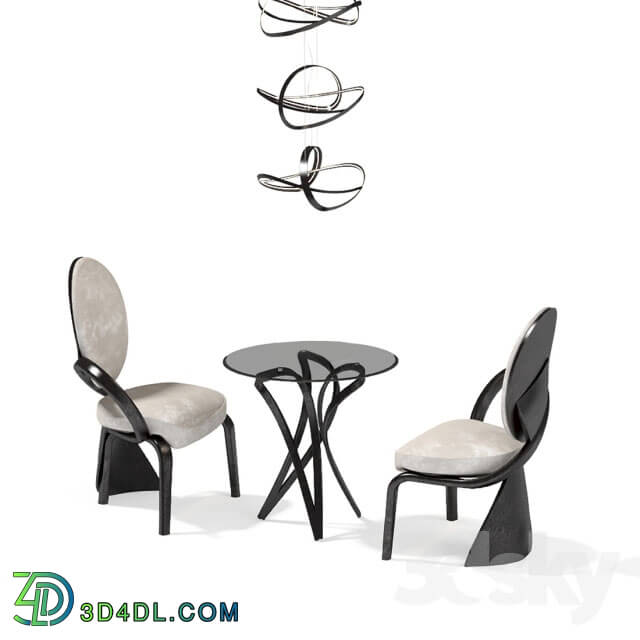 Table _ Chair - Actual design_ a set of coffee brazo