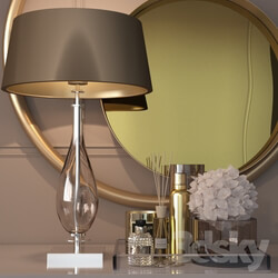 Decorative set - Decorative set in gold for the dressing table 