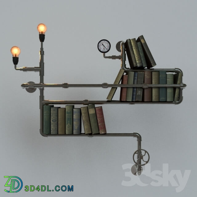 Other decorative objects - decorative book shelf in the style of steampunk