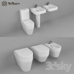 Toilet and Bidet - Collection BelBagno Genius 