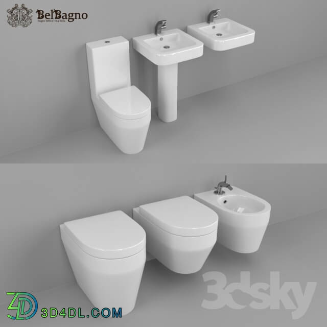 Toilet and Bidet - Collection BelBagno Genius