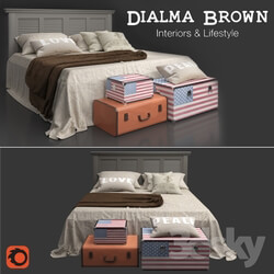 Bed - Dialma Brown _ Bed DB003543 