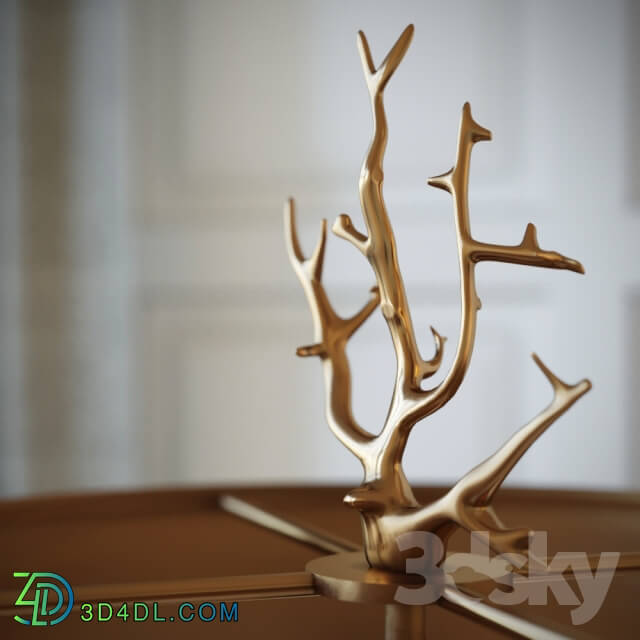 Table lamp - Twig Bulb Lamp-Brass