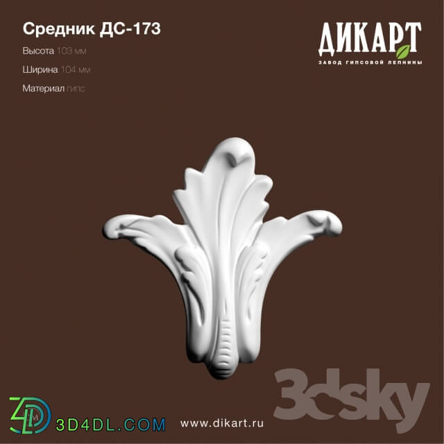 Decorative plaster - DS-173_103x104x18mm