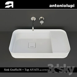 Wash basin - Antoniolupi Sink Graffio38 _ Tap AYATI 