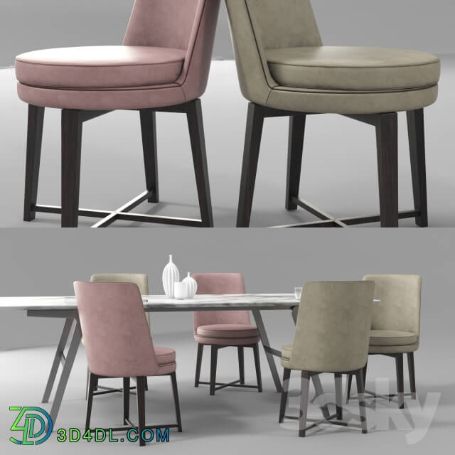 Table _ Chair - Flexform Dining Set