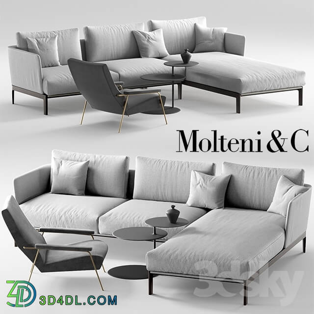 Sofa - Molteni Chelsea sofa_ Molteni d153 armchair
