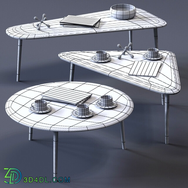 Table - Molteni_C Coffee Tables Set 02