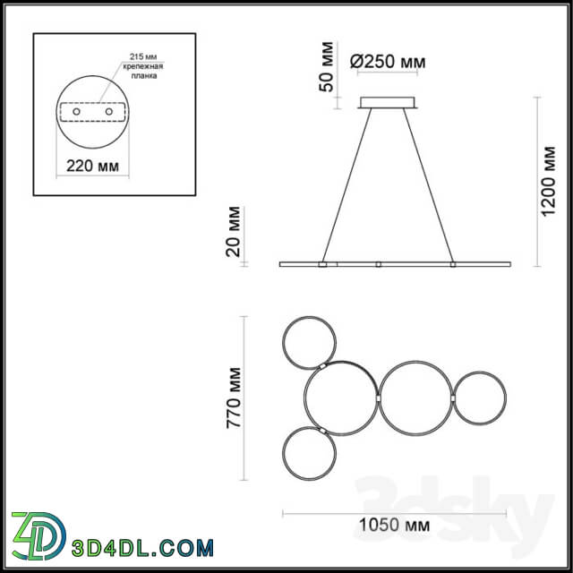 Ceiling light - Chandelier ODEON LIGHT 4016 _ 50L OLIMPO