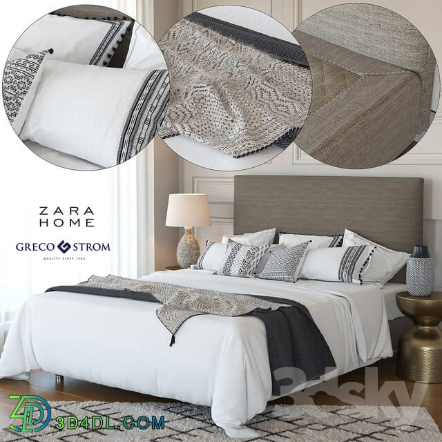 Bed - Zara Home Linen Collection Bedding _ Greco Strom Bed _ 7