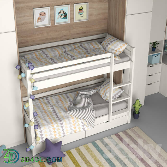 Full furniture set - Furniture for children__39_s room with a decor for two children