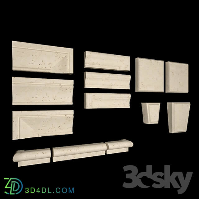 Decorative plaster - Architectural elements in the invoice Travertine