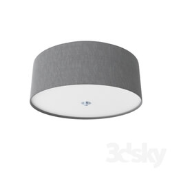 Ceiling light - 94921 Ceiling luminaire PASTERI_ 3х60W _E27__ Ø475_ H195_ matt nickel _ textile_ gray 