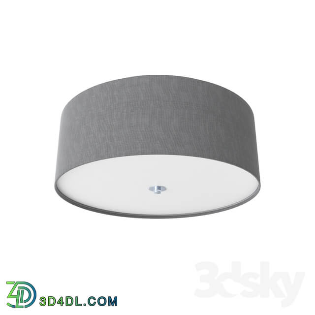 Ceiling light - 94921 Ceiling luminaire PASTERI_ 3х60W _E27__ Ø475_ H195_ matt nickel _ textile_ gray