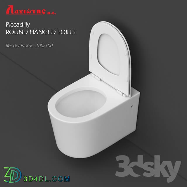 Toilet and Bidet - Piccadilly ROUND hanged toilet